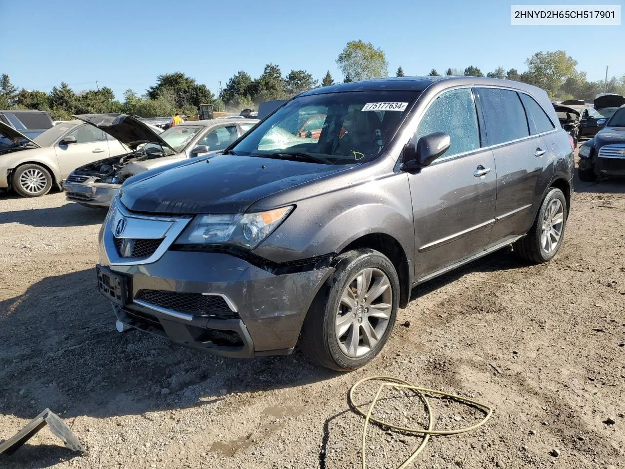 2012 Acura Mdx Advance VIN: 2HNYD2H65CH517901 Lot: 75177634