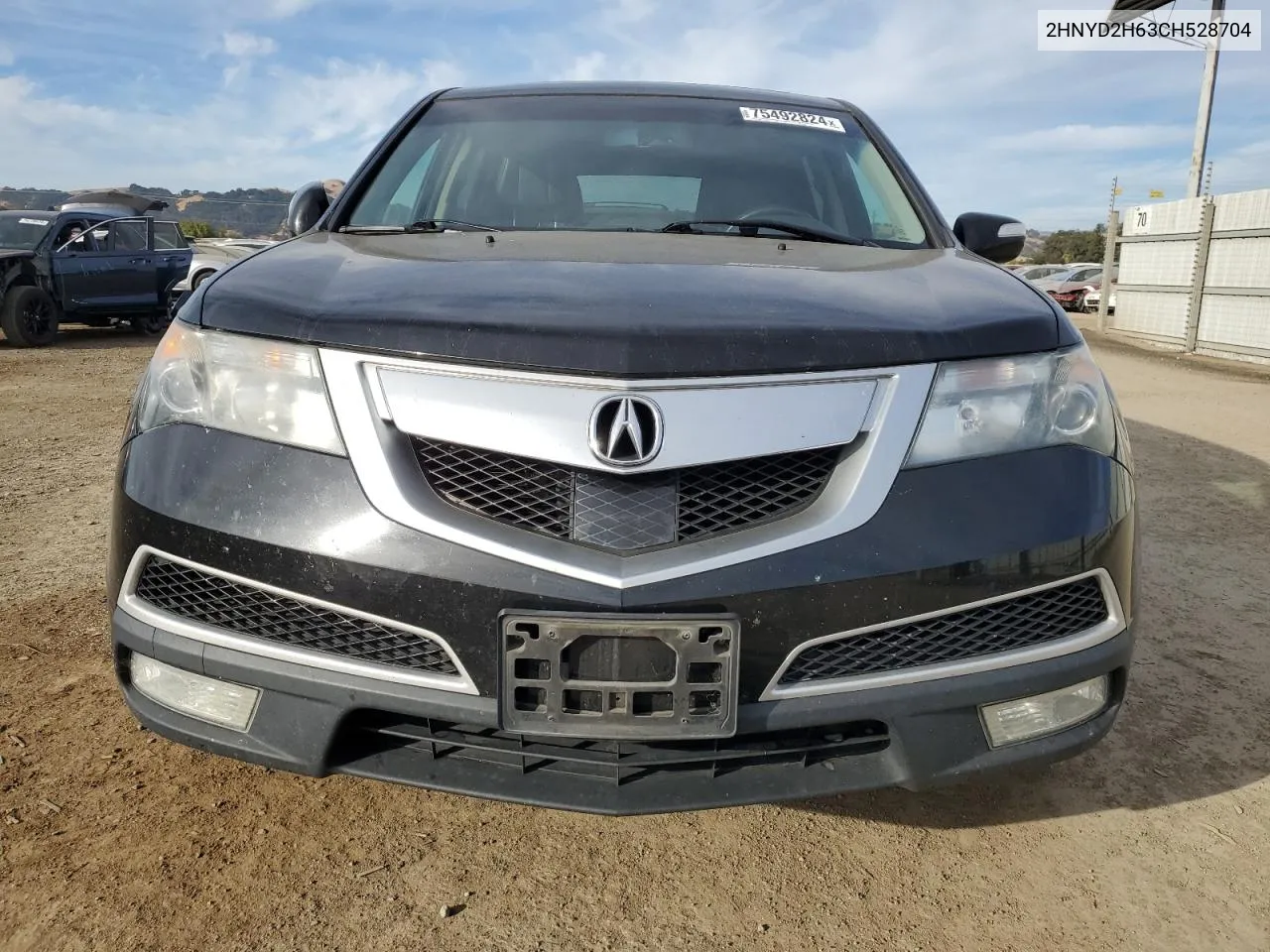 2012 Acura Mdx Advance VIN: 2HNYD2H63CH528704 Lot: 75492824