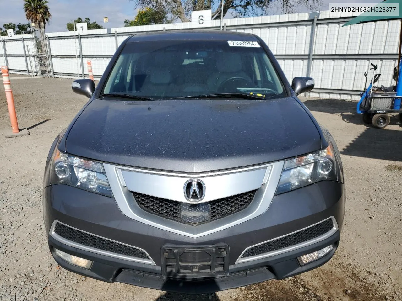 2012 Acura Mdx Advance VIN: 2HNYD2H63CH528377 Lot: 75559254