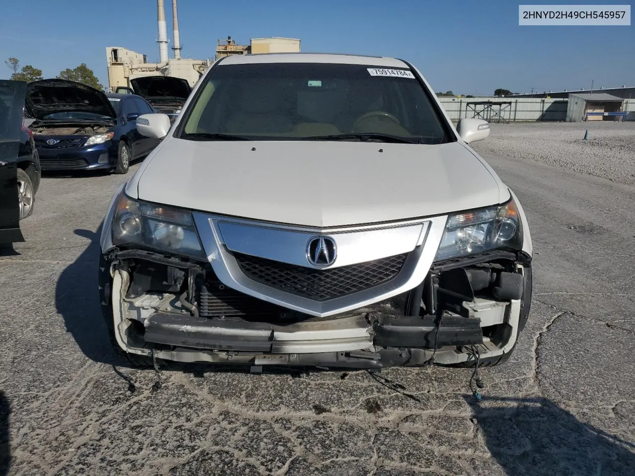 2012 Acura Mdx Technology VIN: 2HNYD2H49CH545957 Lot: 75914784