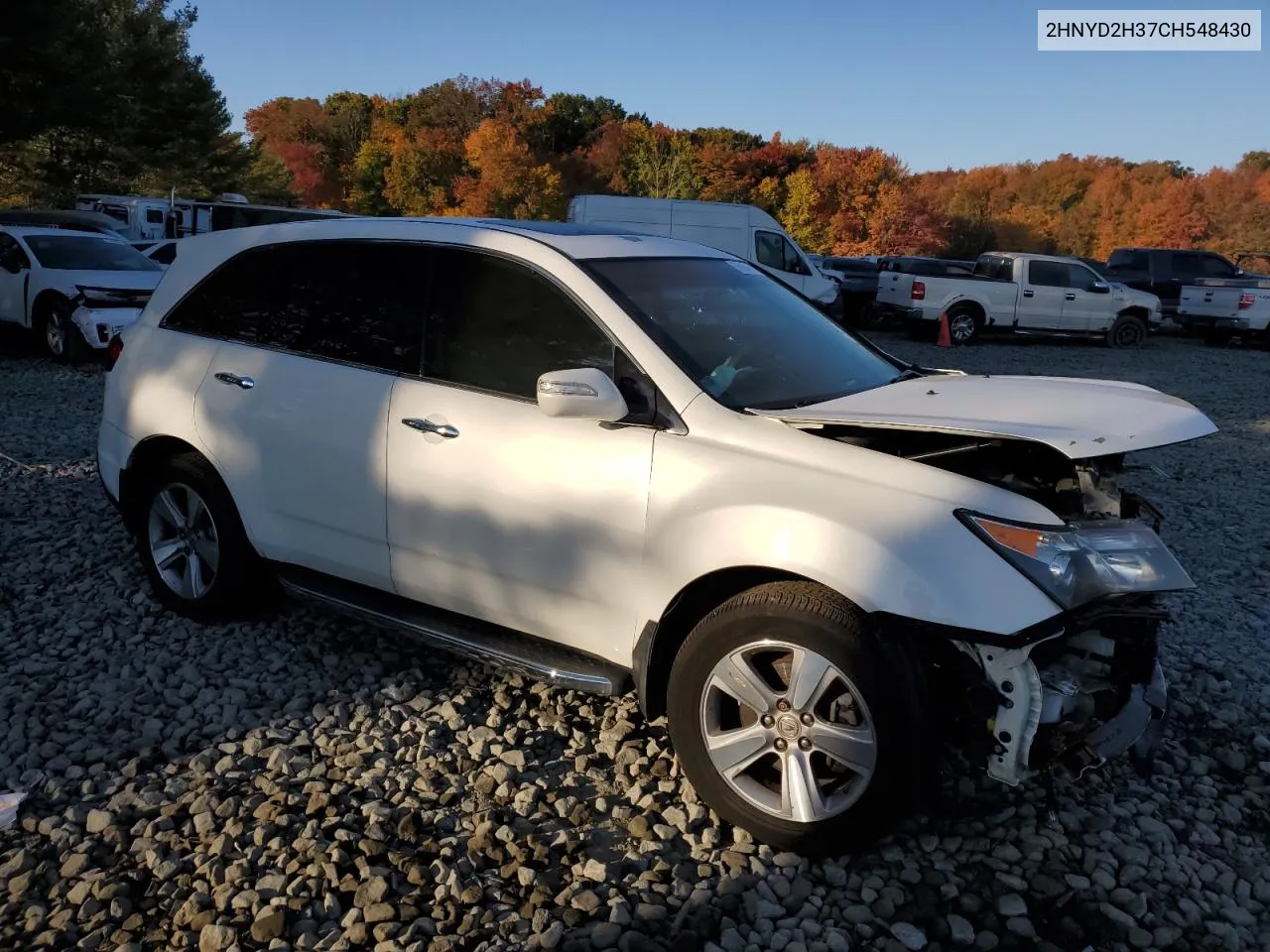 2012 Acura Mdx Technology VIN: 2HNYD2H37CH548430 Lot: 76164054