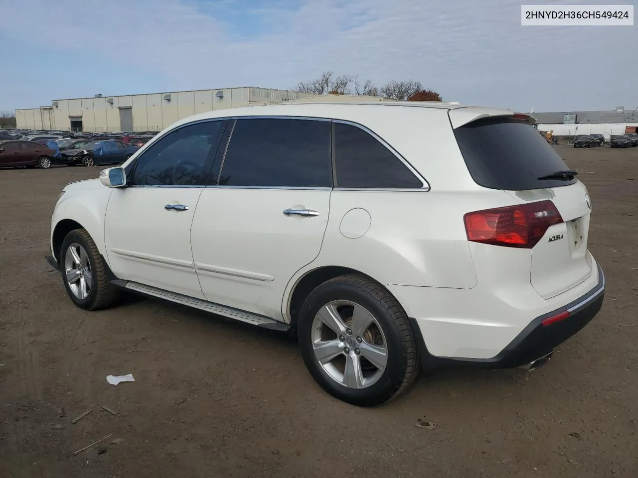 2012 Acura Mdx Technology VIN: 2HNYD2H36CH549424 Lot: 77181004