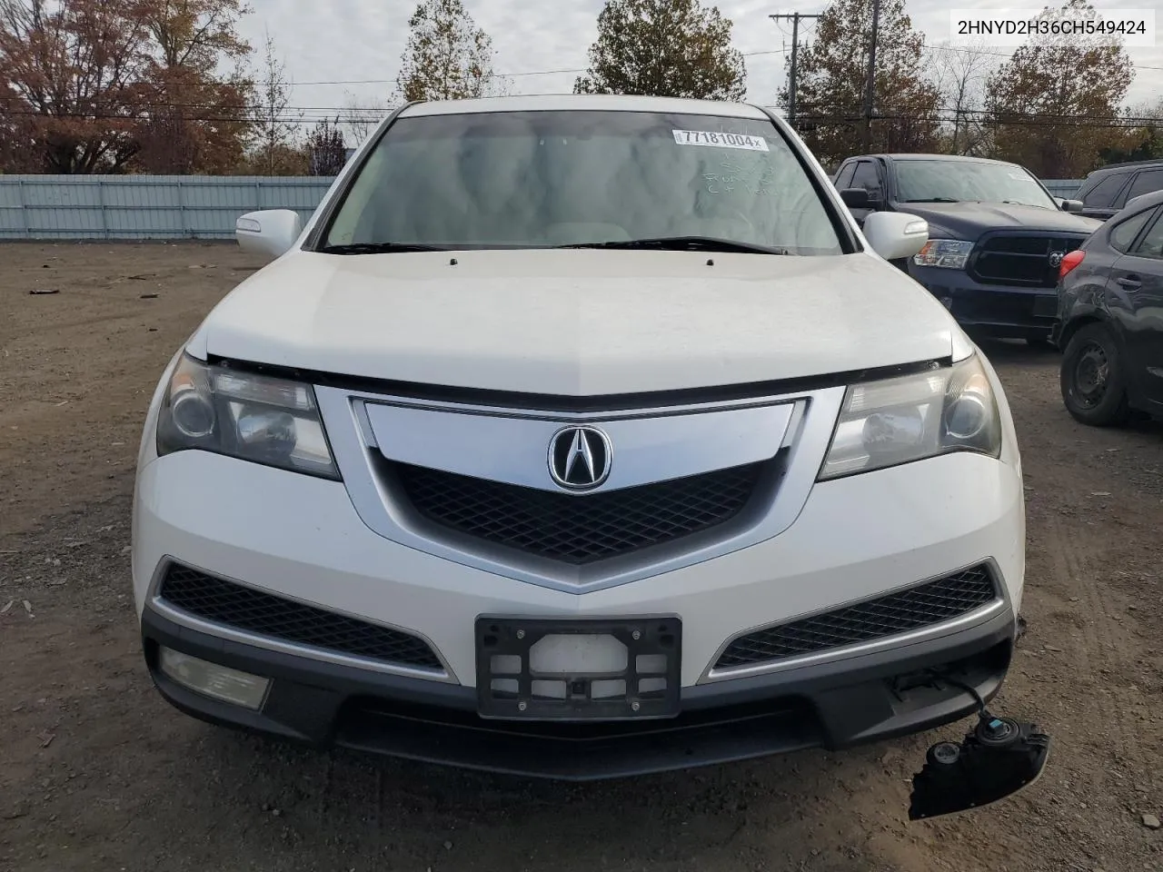 2012 Acura Mdx Technology VIN: 2HNYD2H36CH549424 Lot: 77181004