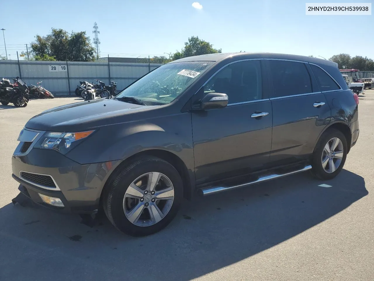 2012 Acura Mdx Technology VIN: 2HNYD2H39CH539938 Lot: 77778434