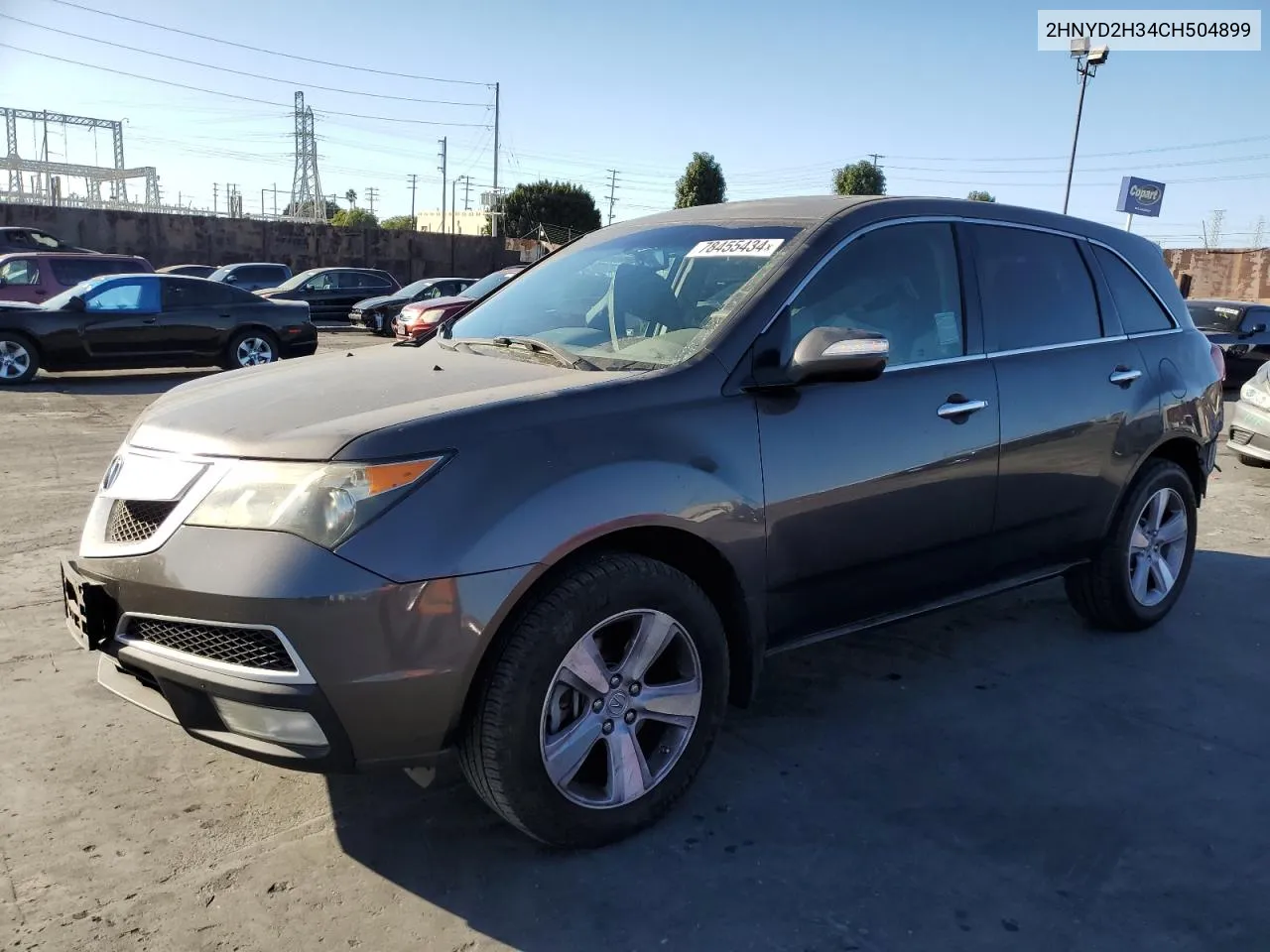 2012 Acura Mdx Technology VIN: 2HNYD2H34CH504899 Lot: 78455434