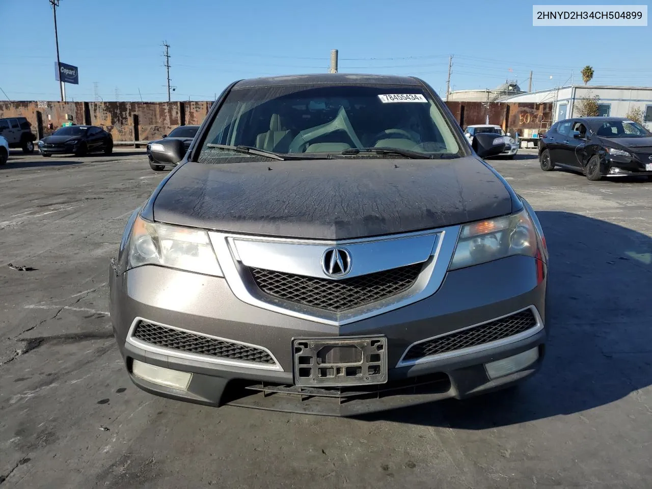 2012 Acura Mdx Technology VIN: 2HNYD2H34CH504899 Lot: 78455434