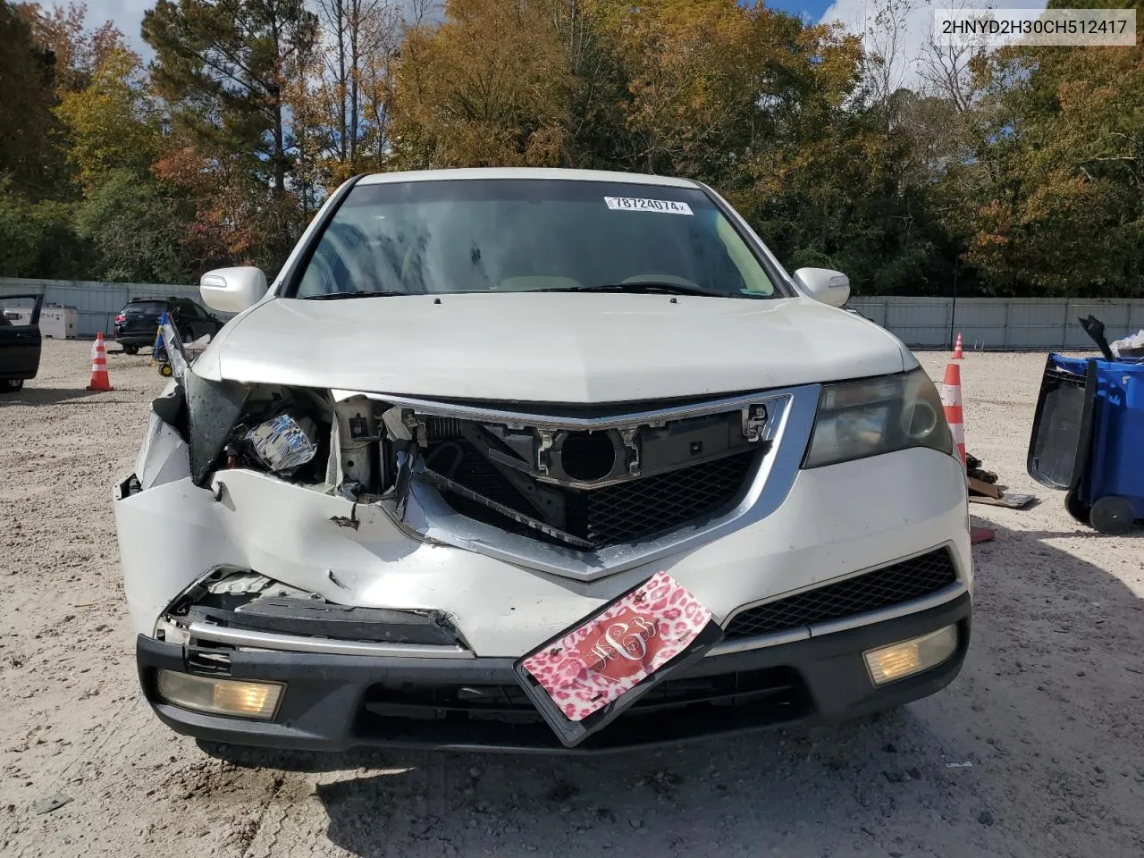 2012 Acura Mdx Technology VIN: 2HNYD2H30CH512417 Lot: 78724074