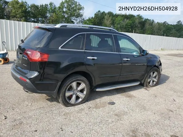 2013 Acura Mdx VIN: 2HNYD2H26DH504928 Lot: 62516504