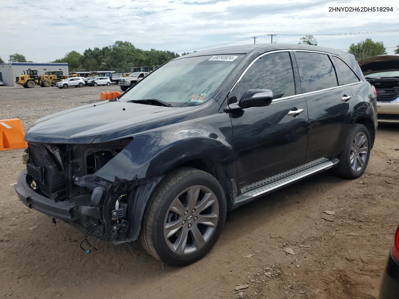 2013 Acura Mdx Advance VIN: 2HNYD2H62DH518294 Lot: 69290924