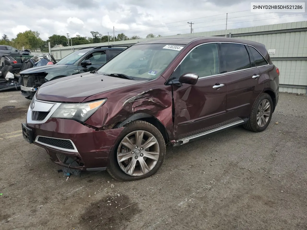 2013 Acura Mdx Advance VIN: 2HNYD2H85DH521286 Lot: 71363954