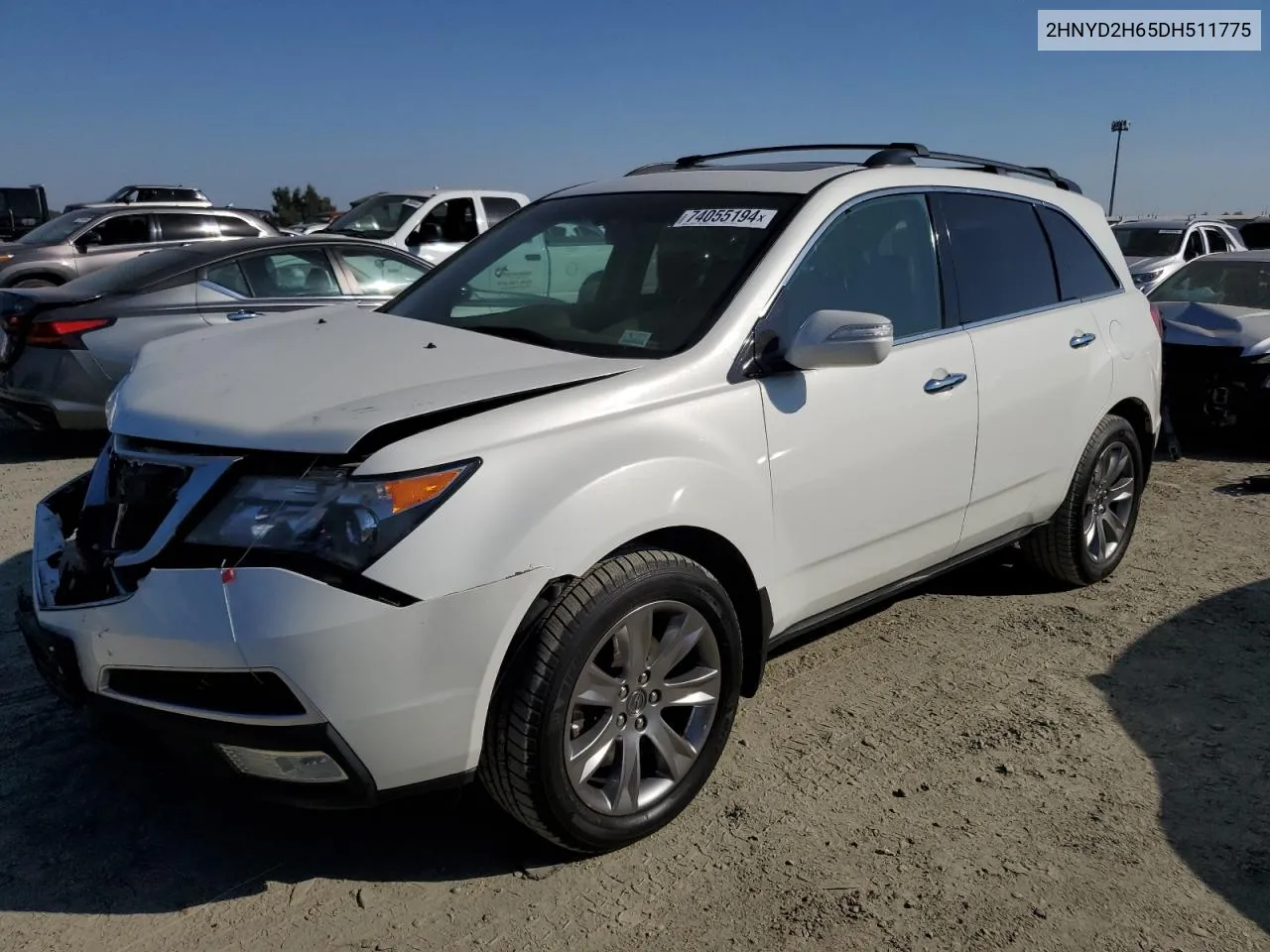 2013 Acura Mdx Advance VIN: 2HNYD2H65DH511775 Lot: 74055194