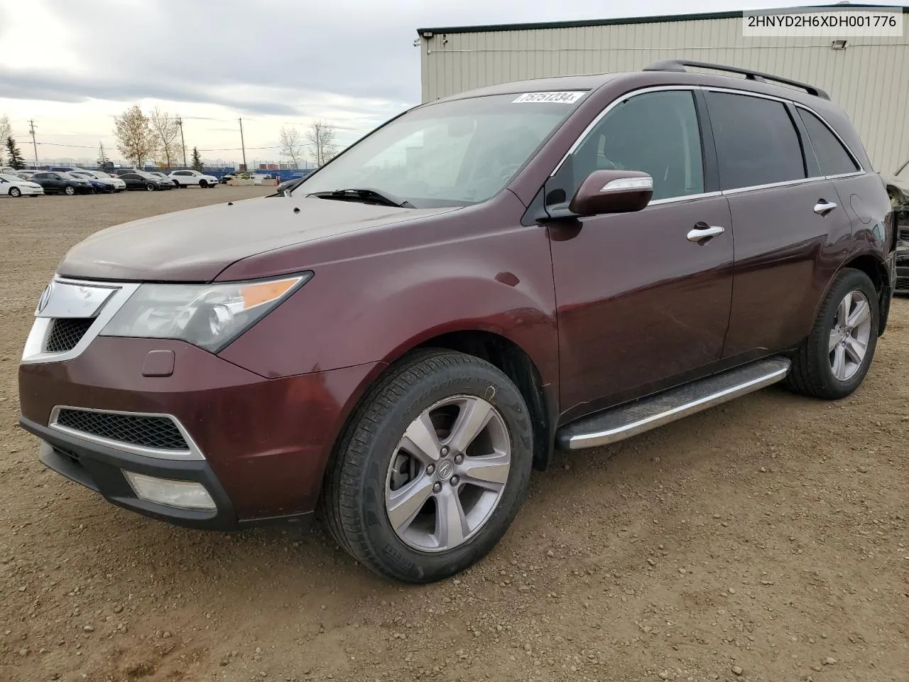 2013 Acura Mdx Advance VIN: 2HNYD2H6XDH001776 Lot: 75751234