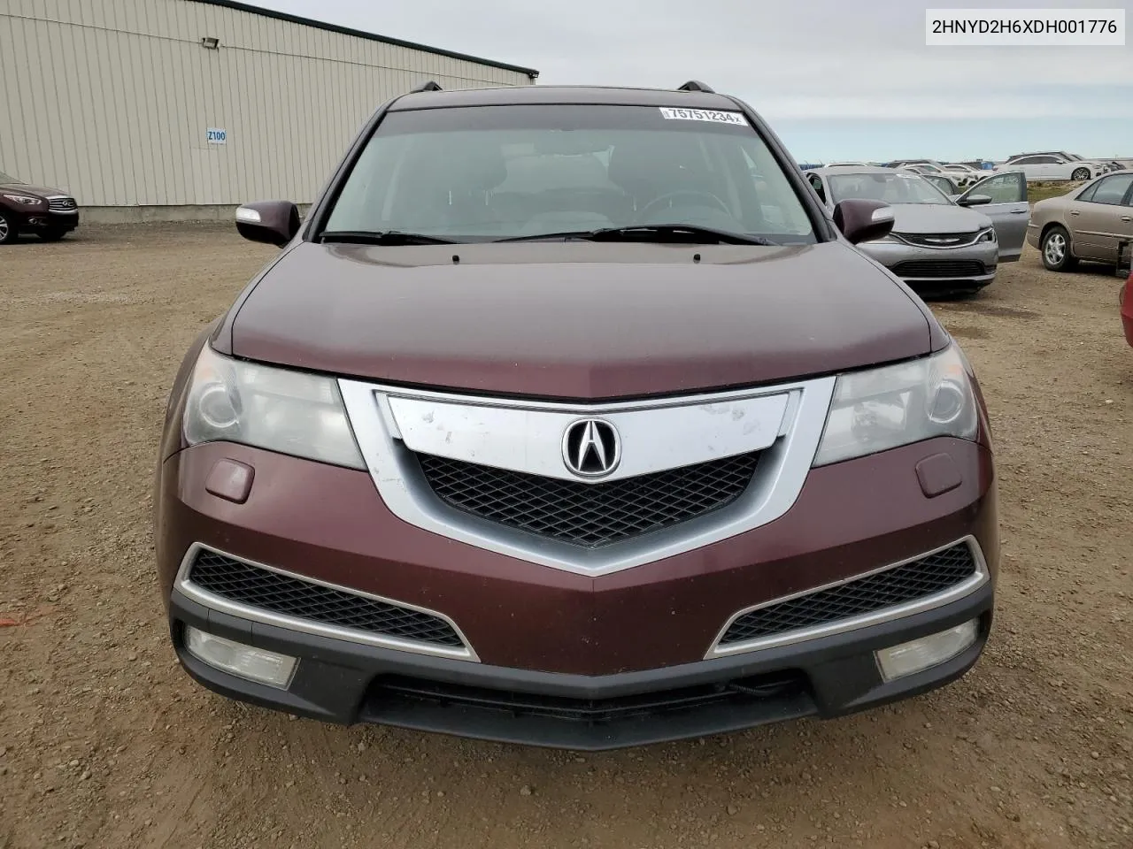 2013 Acura Mdx Advance VIN: 2HNYD2H6XDH001776 Lot: 75751234