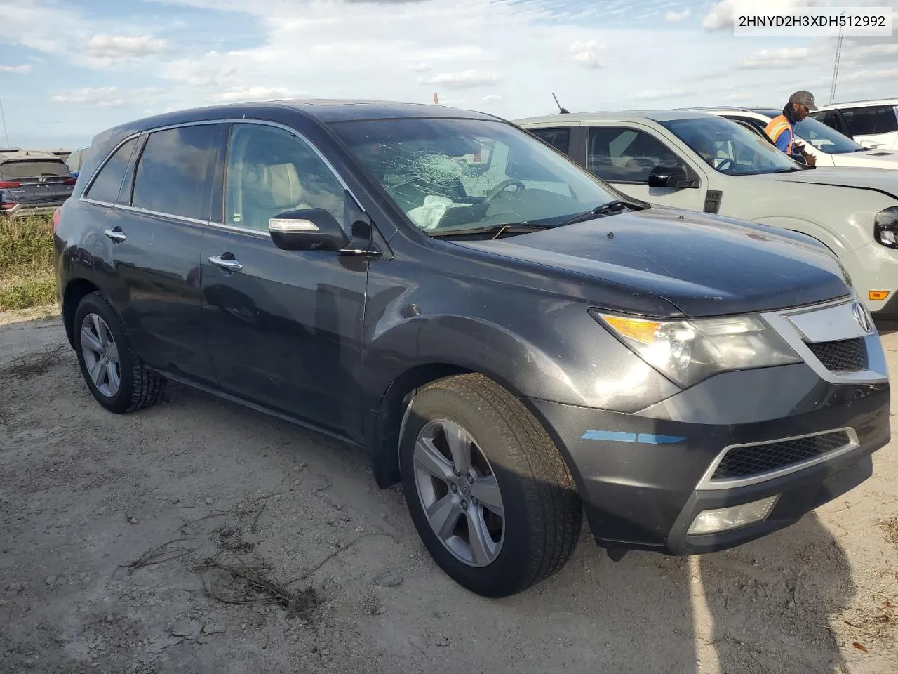 2013 Acura Mdx Technology VIN: 2HNYD2H3XDH512992 Lot: 76840004