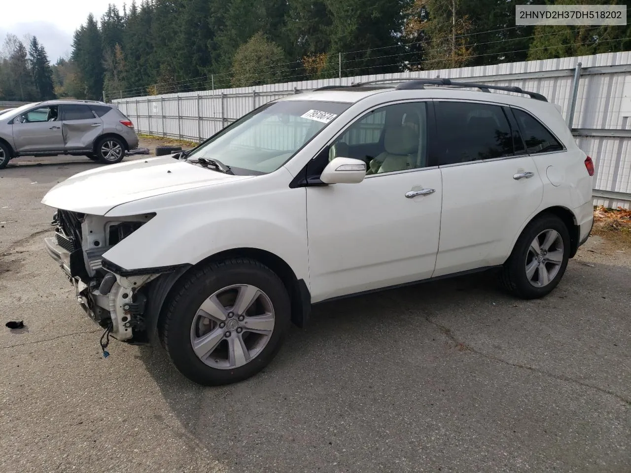 2013 Acura Mdx Technology VIN: 2HNYD2H37DH518202 Lot: 79516674