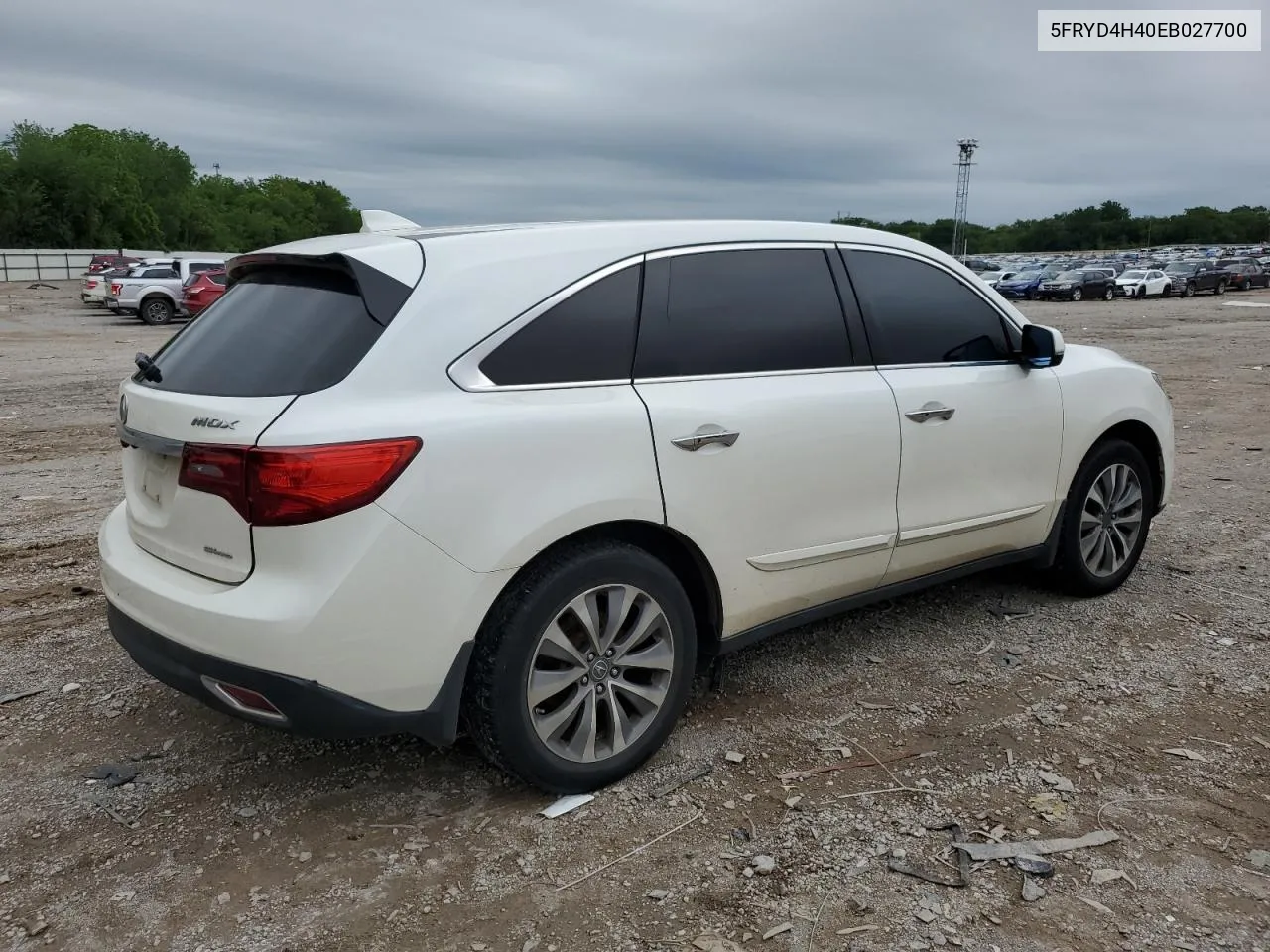 2014 Acura Mdx Technology VIN: 5FRYD4H40EB027700 Lot: 52771384