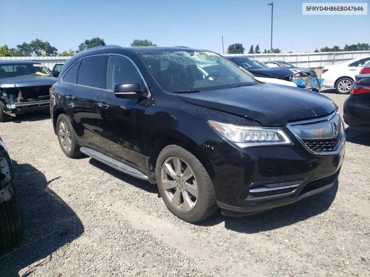 2014 Acura Mdx Advance VIN: 5FRYD4H86EB047646 Lot: 53436754