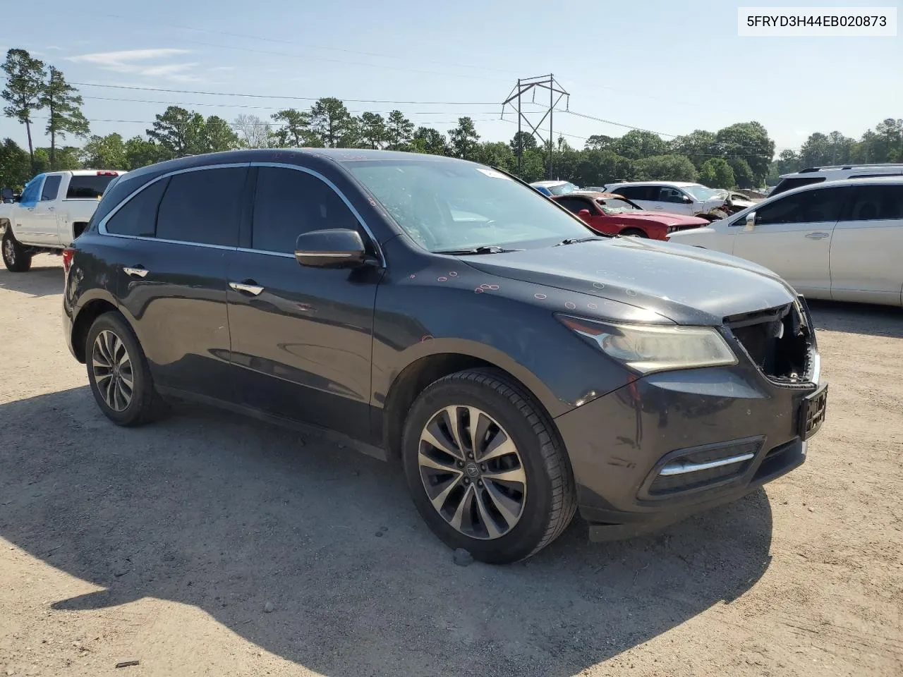 2014 Acura Mdx Technology VIN: 5FRYD3H44EB020873 Lot: 54601944