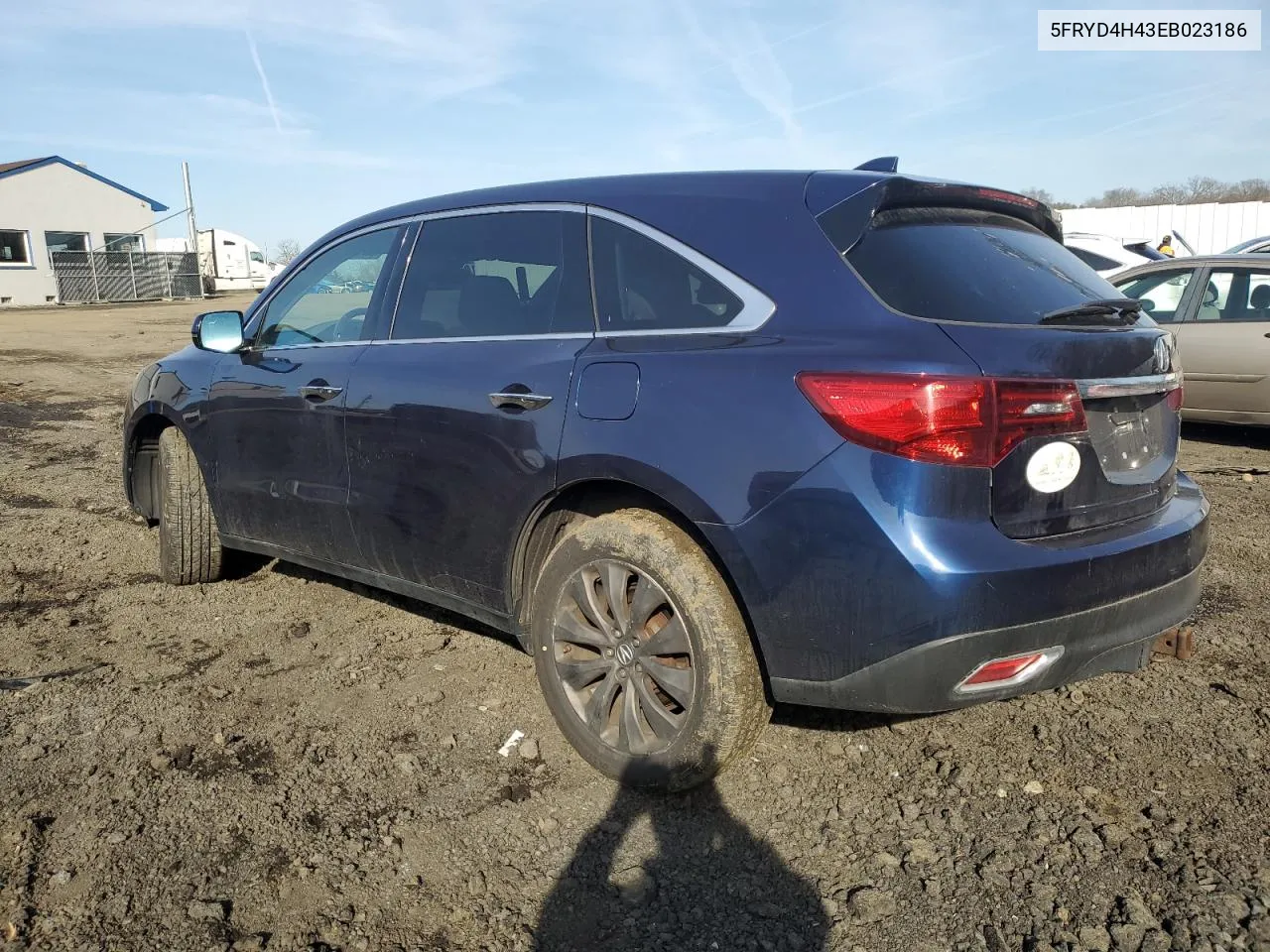 2014 Acura Mdx Technology VIN: 5FRYD4H43EB023186 Lot: 55169994