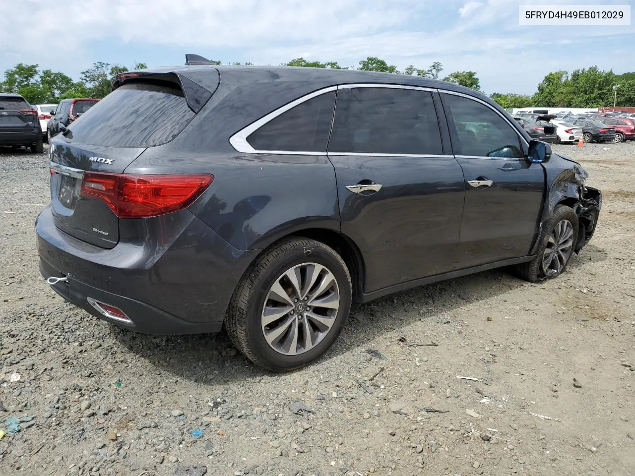 2014 Acura Mdx Technology VIN: 5FRYD4H49EB012029 Lot: 58257884