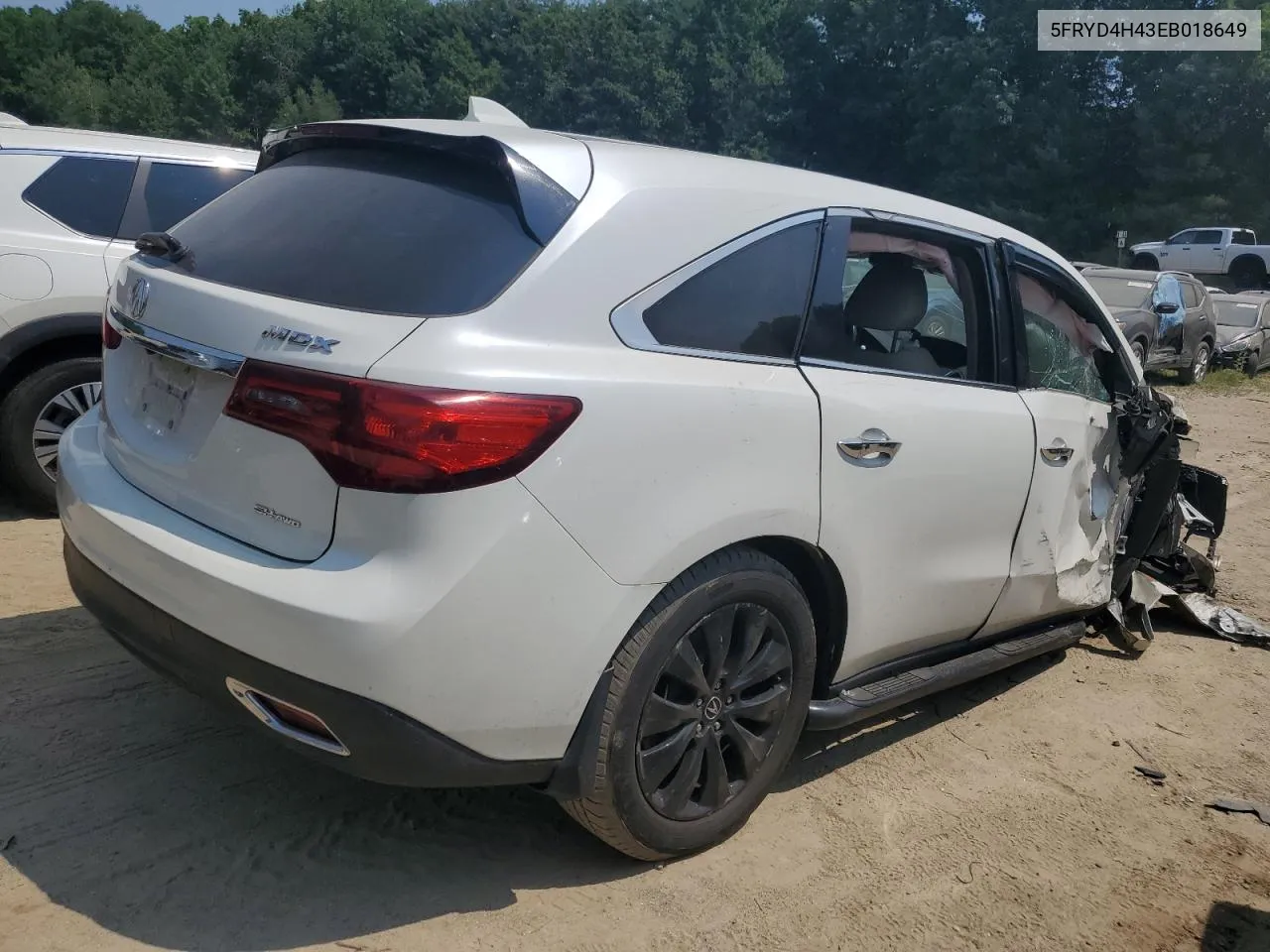 2014 Acura Mdx Technology VIN: 5FRYD4H43EB018649 Lot: 58757814