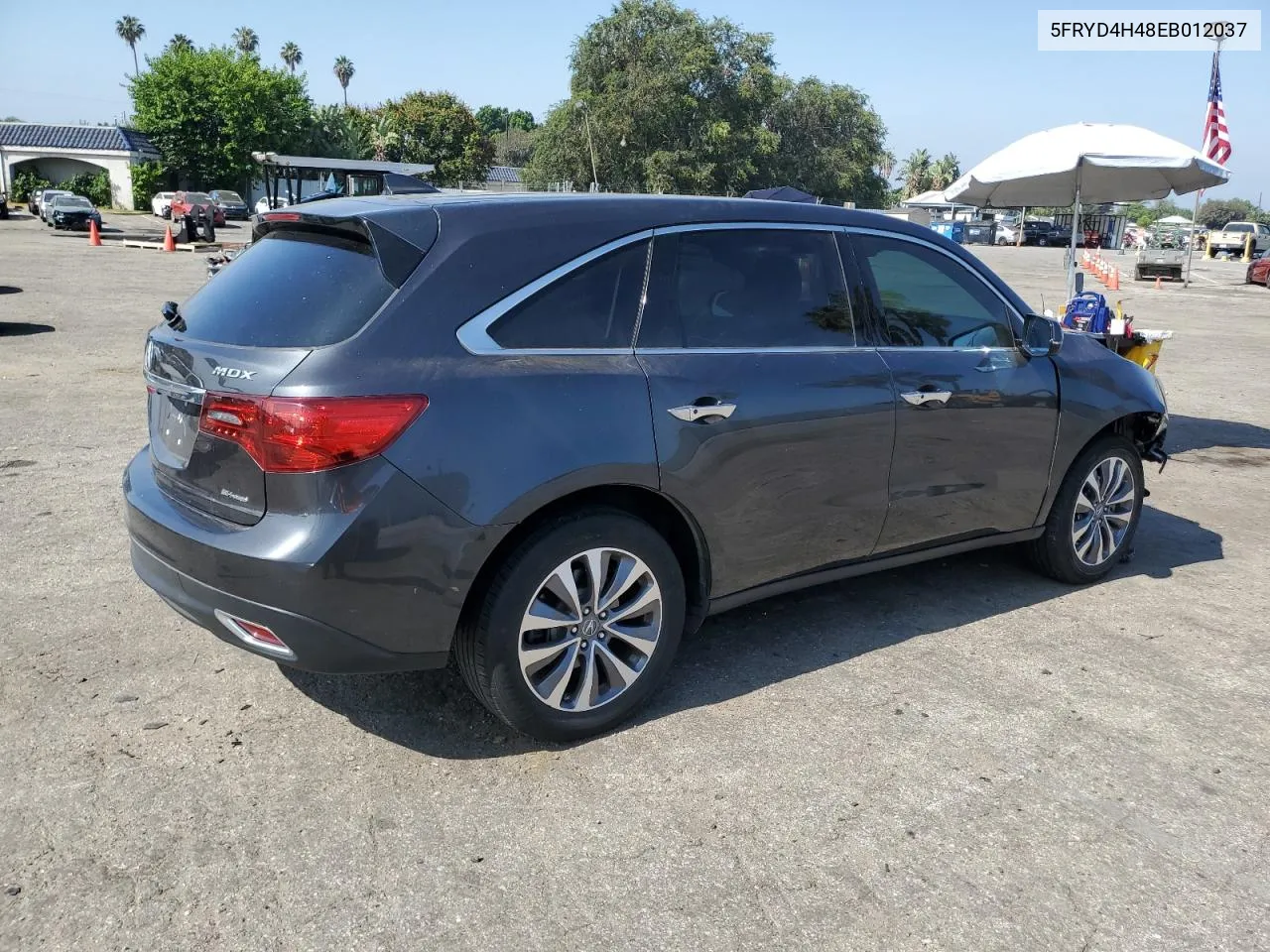 2014 Acura Mdx Technology VIN: 5FRYD4H48EB012037 Lot: 59132964