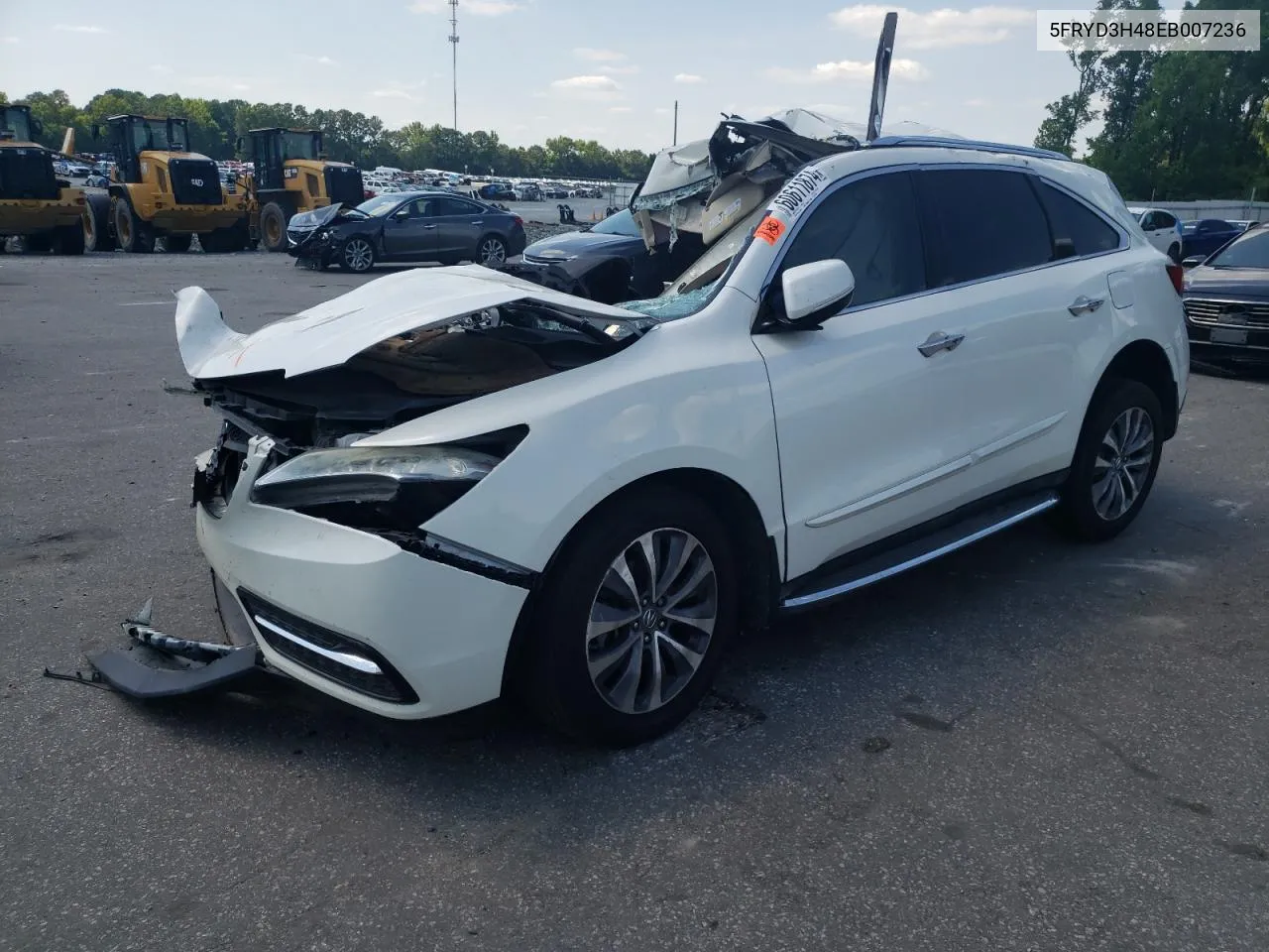 2014 Acura Mdx Technology VIN: 5FRYD3H48EB007236 Lot: 60611874