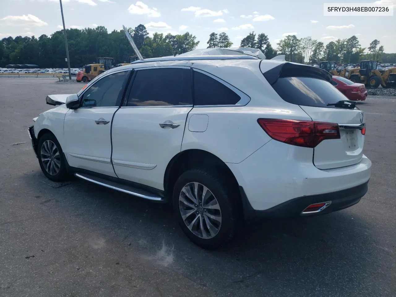 2014 Acura Mdx Technology VIN: 5FRYD3H48EB007236 Lot: 60611874