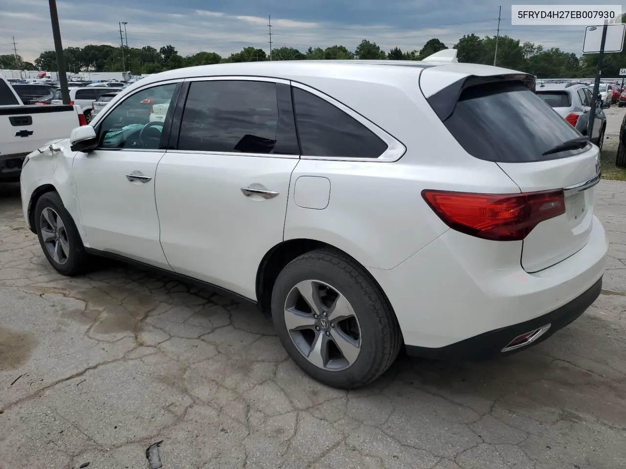 2014 Acura Mdx VIN: 5FRYD4H27EB007930 Lot: 61419854