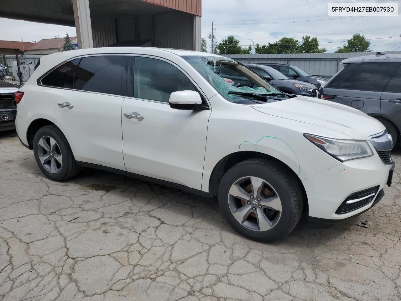 2014 Acura Mdx VIN: 5FRYD4H27EB007930 Lot: 61419854