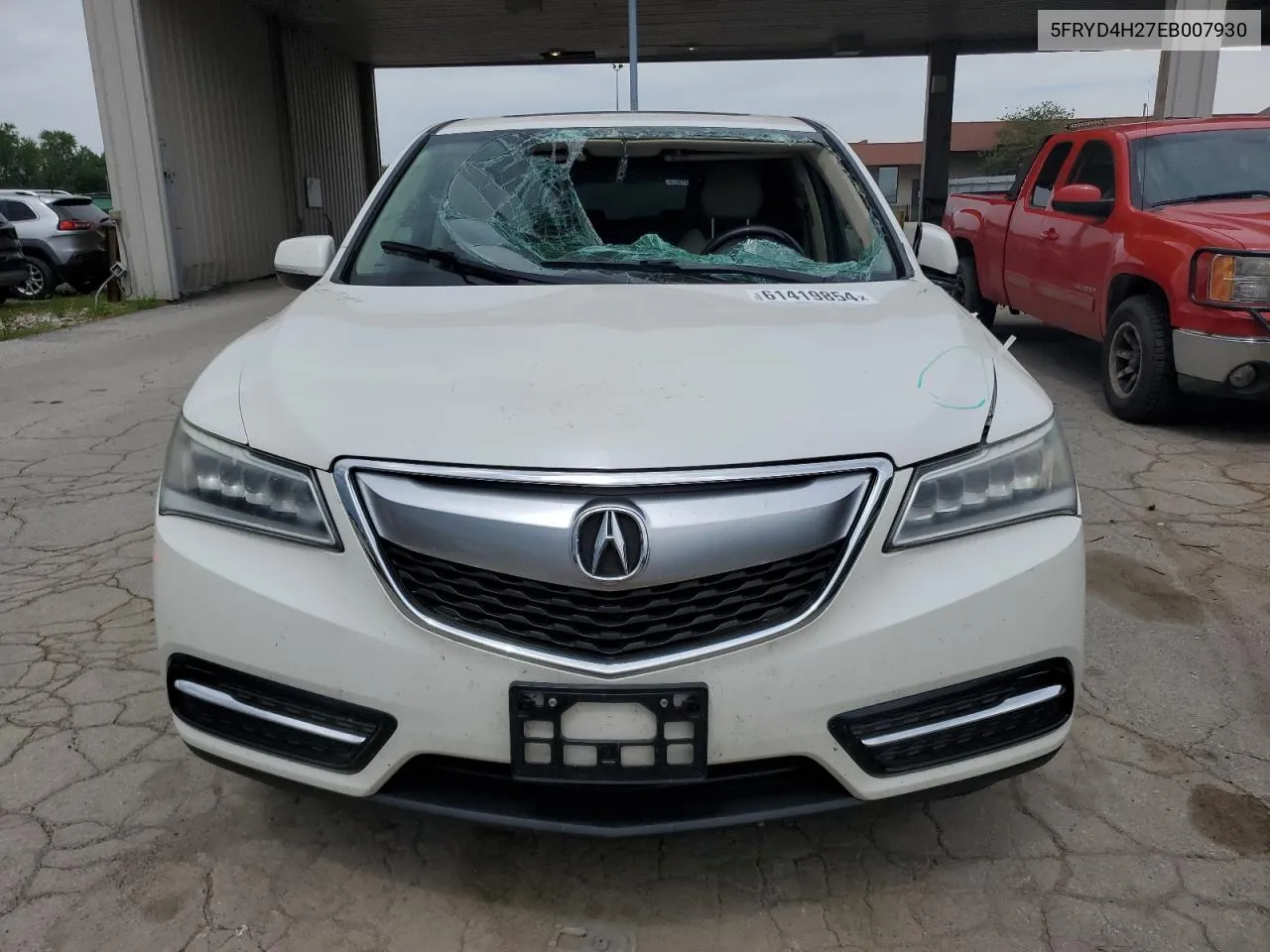 2014 Acura Mdx VIN: 5FRYD4H27EB007930 Lot: 61419854