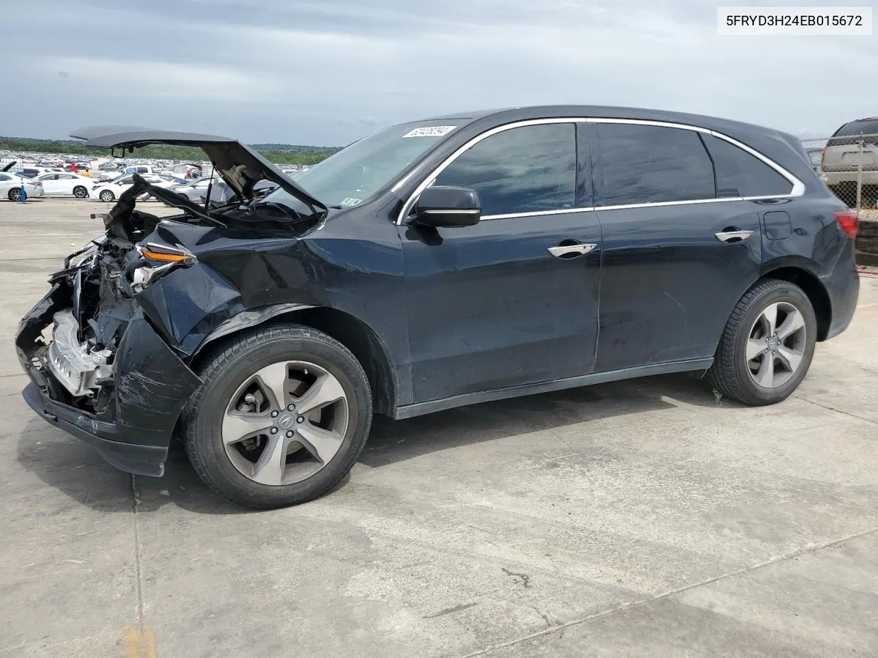 2014 Acura Mdx VIN: 5FRYD3H24EB015672 Lot: 62428294