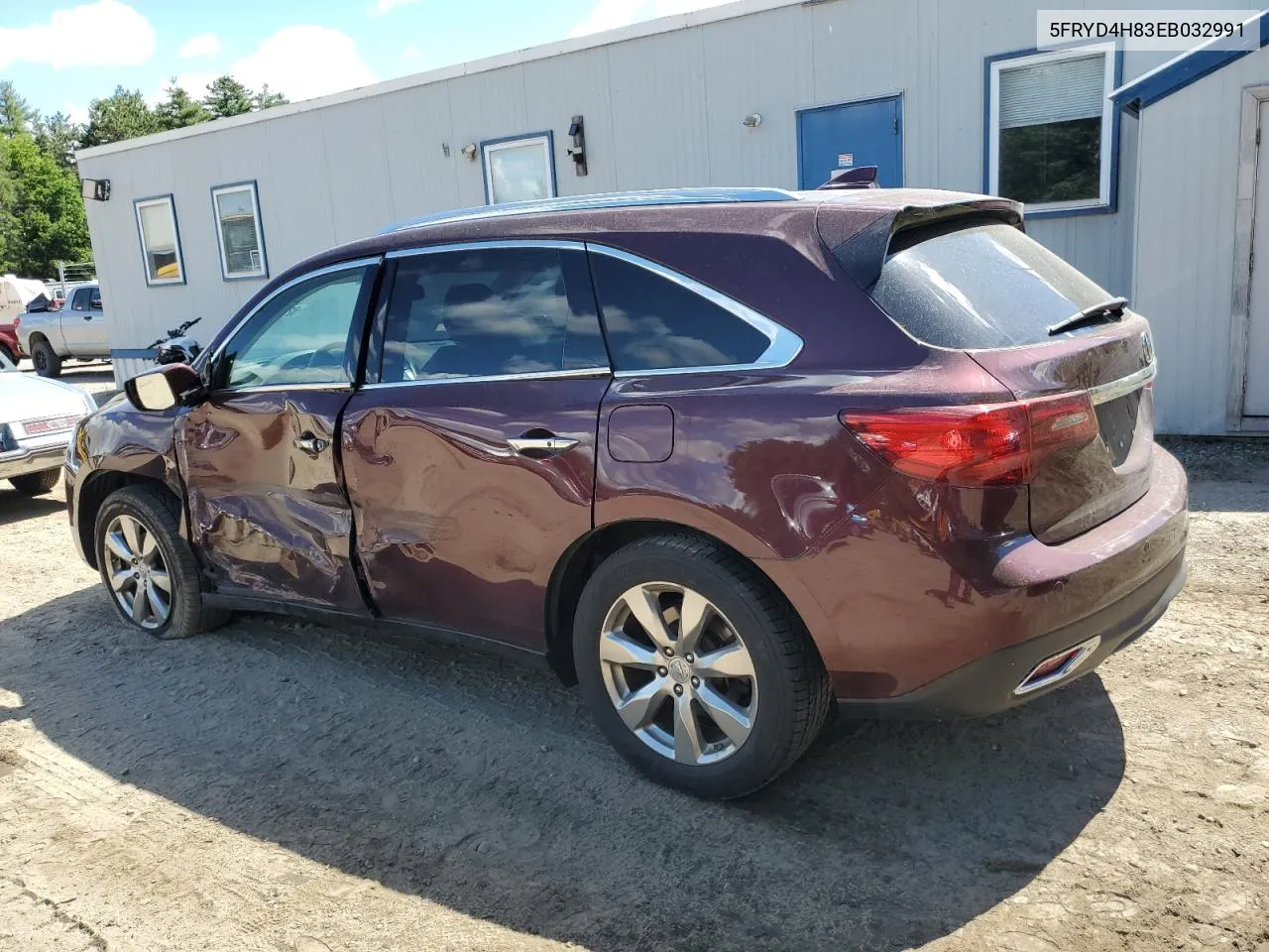 2014 Acura Mdx Advance VIN: 5FRYD4H83EB032991 Lot: 62731294