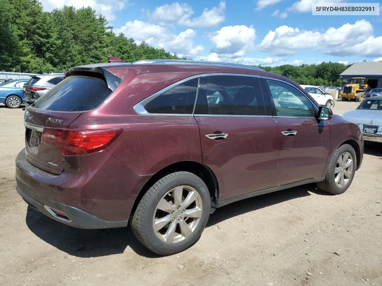 2014 Acura Mdx Advance VIN: 5FRYD4H83EB032991 Lot: 62731294