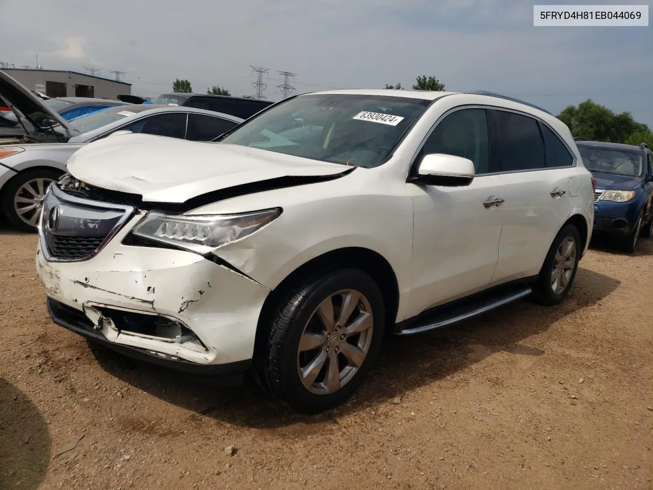 2014 Acura Mdx Advance VIN: 5FRYD4H81EB044069 Lot: 63930424