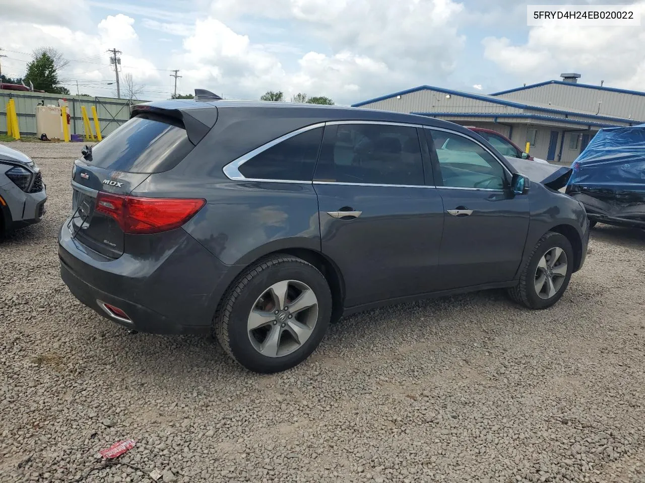 2014 Acura Mdx VIN: 5FRYD4H24EB020022 Lot: 65039974