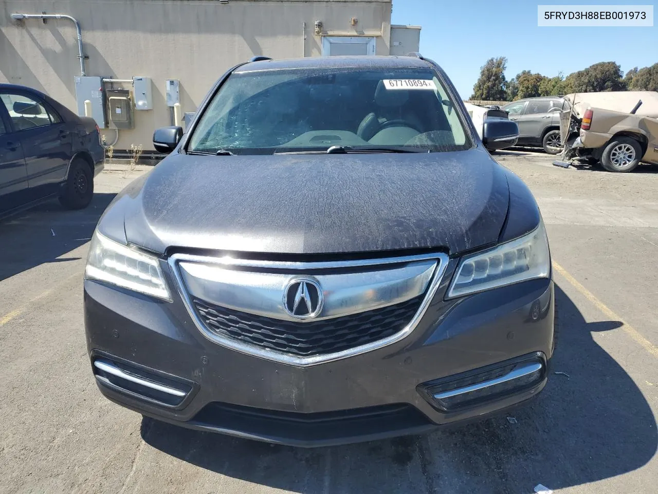 2014 Acura Mdx Advance VIN: 5FRYD3H88EB001973 Lot: 67710894