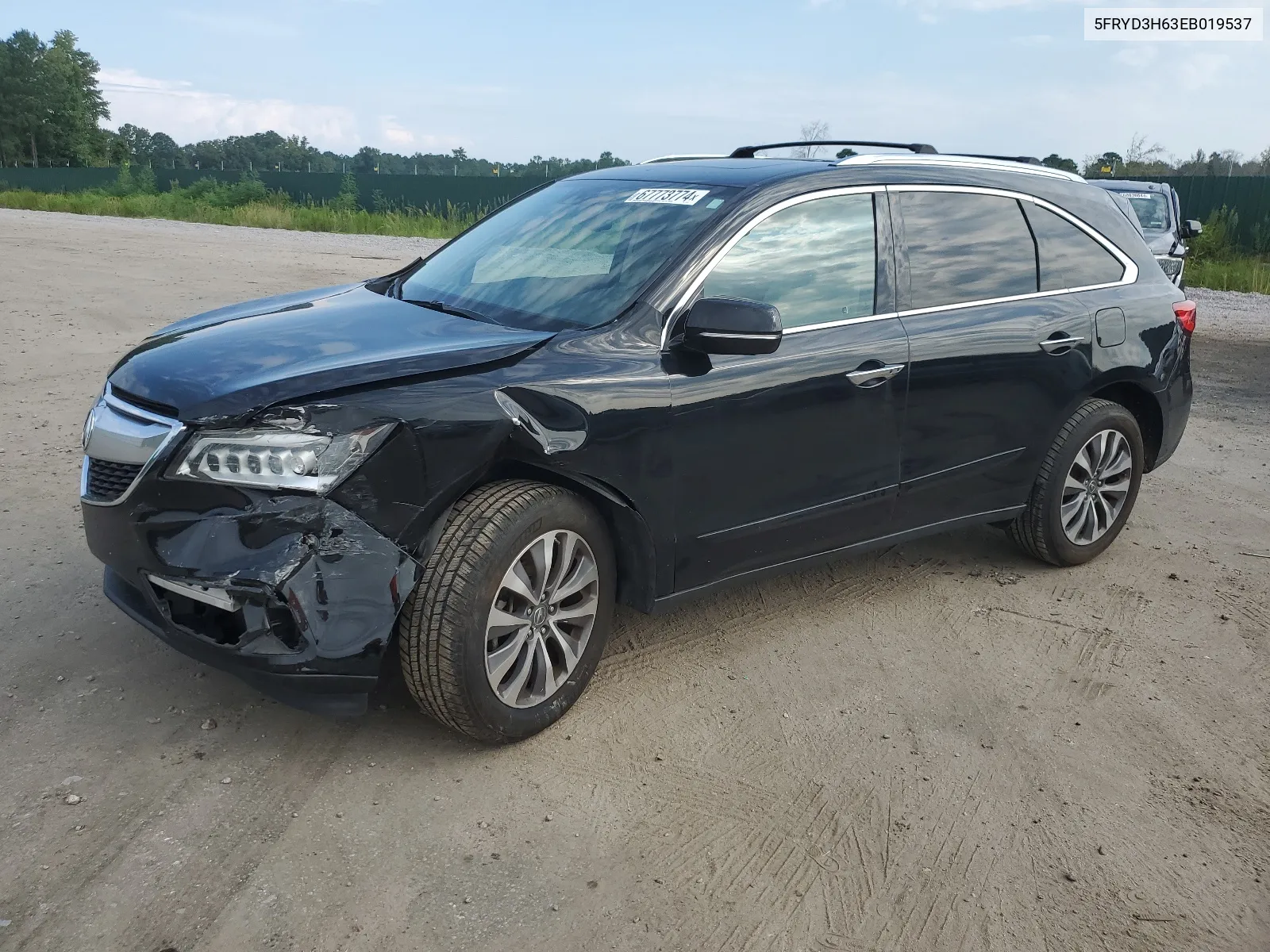 2014 Acura Mdx Technology VIN: 5FRYD3H63EB019537 Lot: 67773774