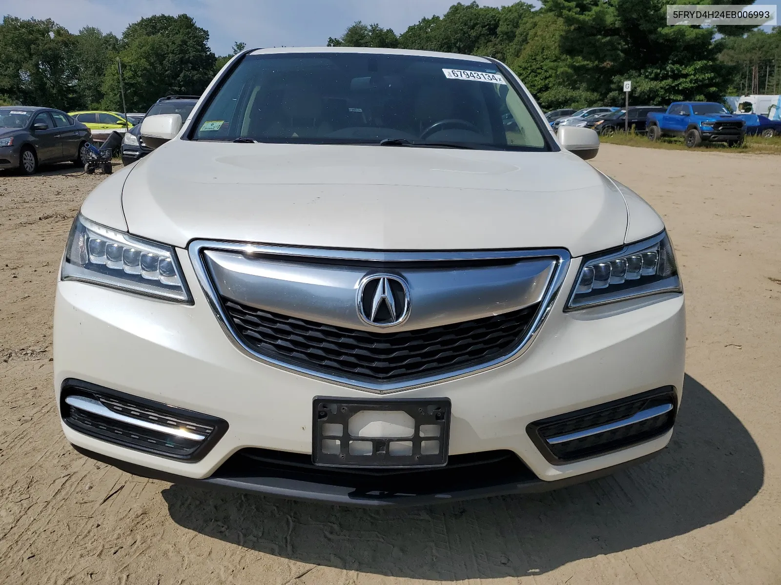 2014 Acura Mdx VIN: 5FRYD4H24EB006993 Lot: 67943134