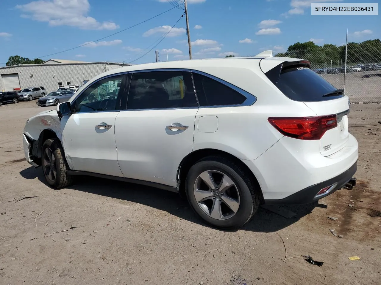 2014 Acura Mdx VIN: 5FRYD4H22EB036431 Lot: 68243964