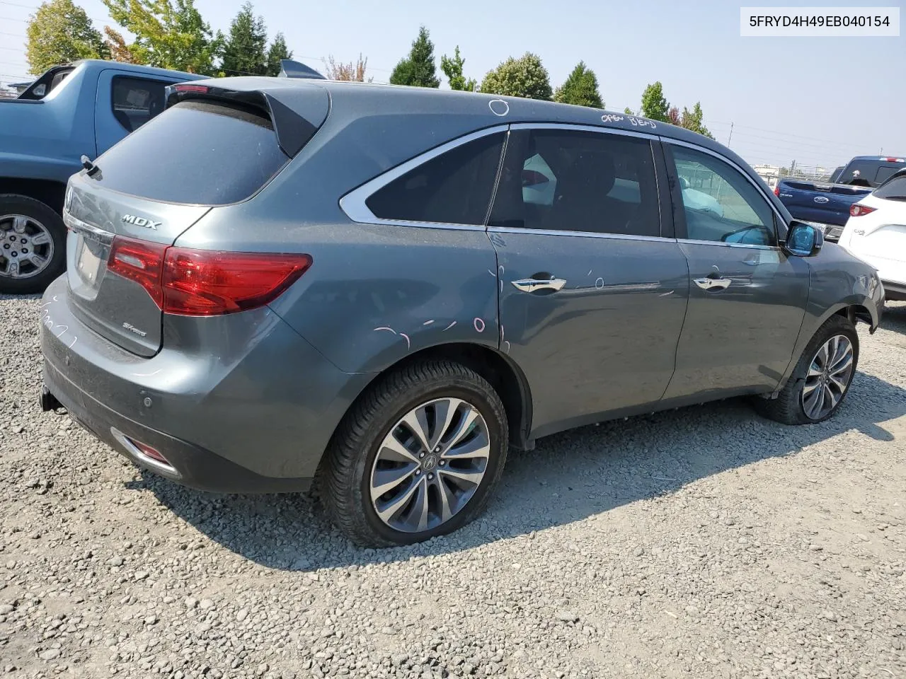 2014 Acura Mdx Technology VIN: 5FRYD4H49EB040154 Lot: 68878484