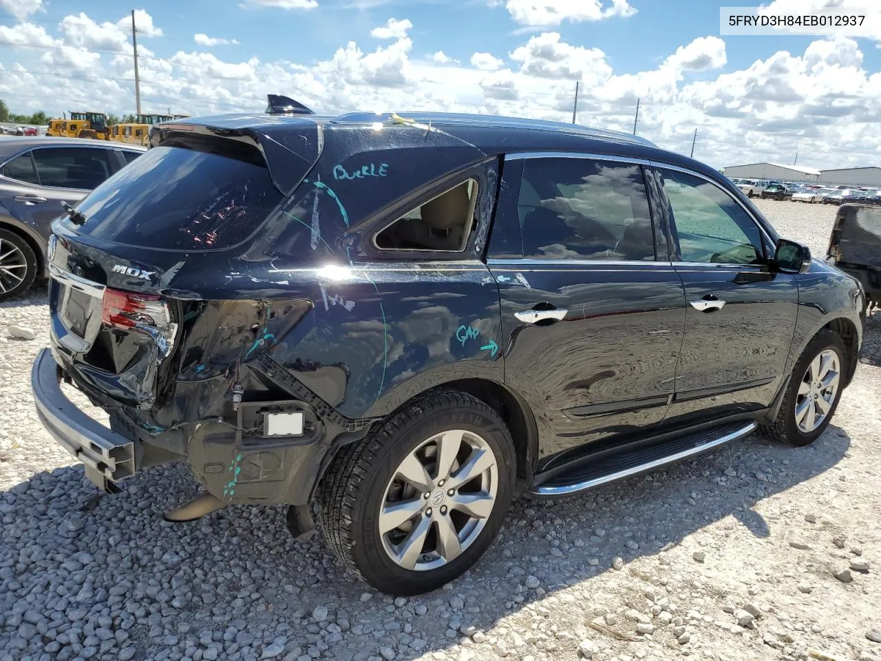 2014 Acura Mdx Advance VIN: 5FRYD3H84EB012937 Lot: 69330404