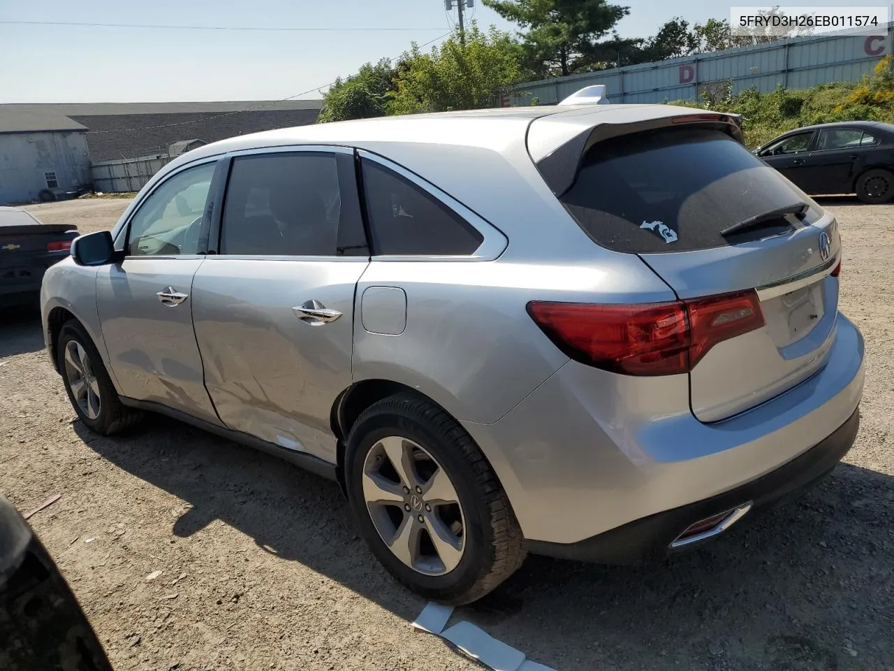 2014 Acura Mdx VIN: 5FRYD3H26EB011574 Lot: 69644004