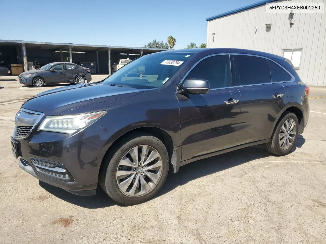 2014 Acura Mdx Technology VIN: 5FRYD3H4XEB002250 Lot: 70030754