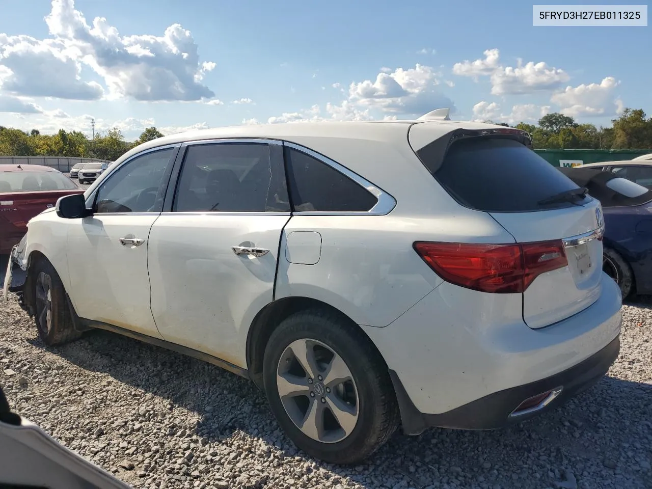 2014 Acura Mdx VIN: 5FRYD3H27EB011325 Lot: 71985574