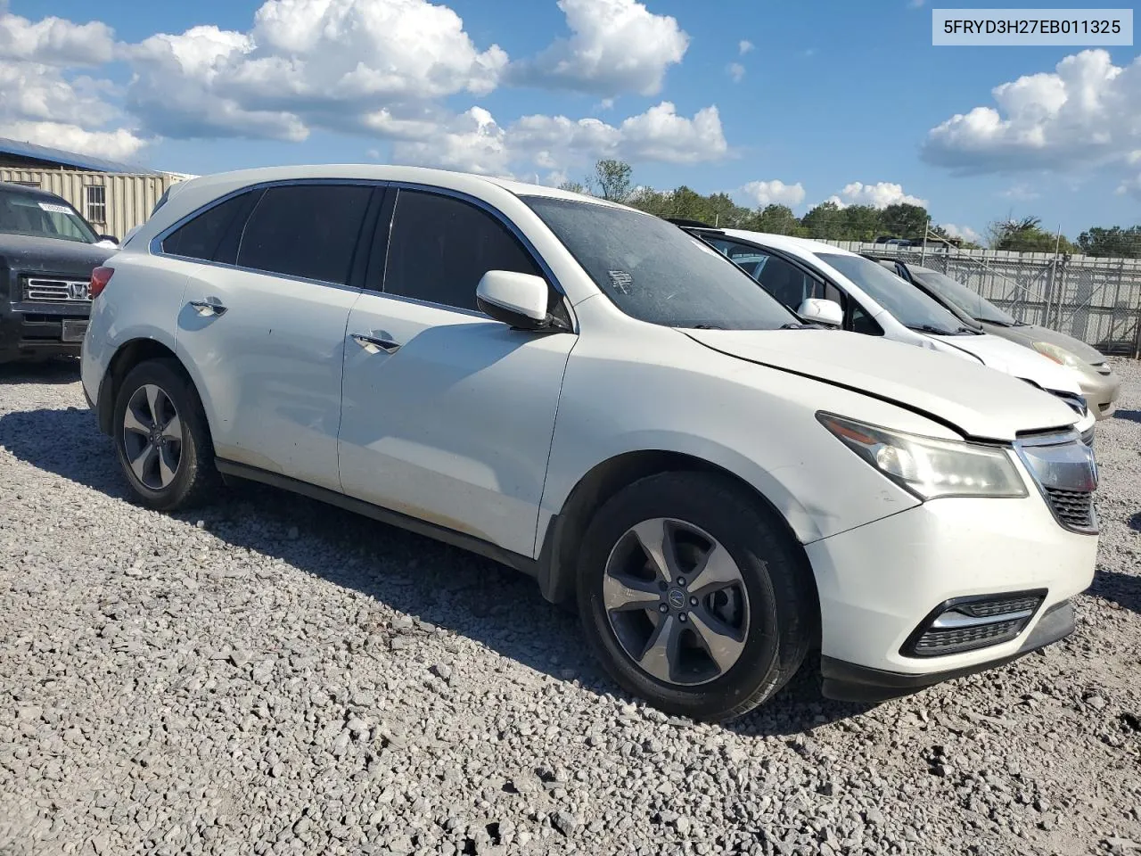 2014 Acura Mdx VIN: 5FRYD3H27EB011325 Lot: 71985574