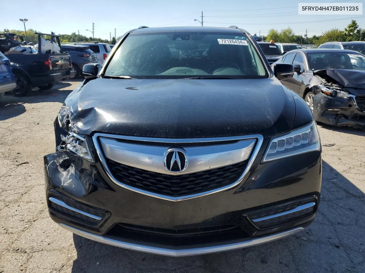 2014 Acura Mdx Technology VIN: 5FRYD4H47EB011235 Lot: 72126434