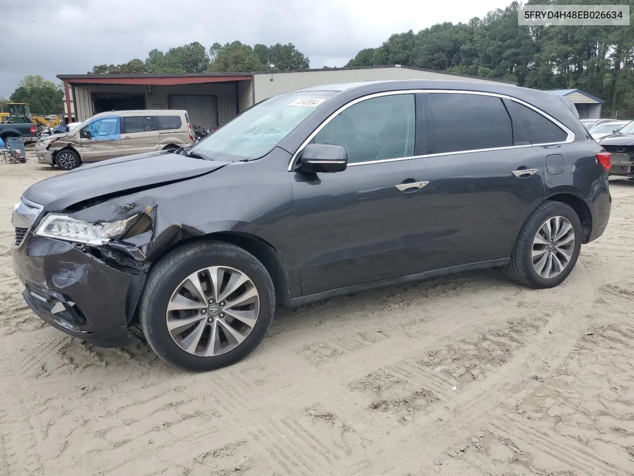 2014 Acura Mdx Technology VIN: 5FRYD4H48EB026634 Lot: 73340904