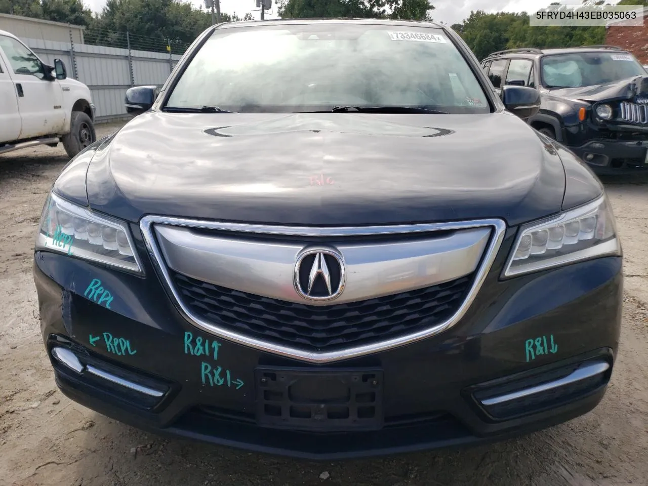 2014 Acura Mdx Technology VIN: 5FRYD4H43EB035063 Lot: 73346684