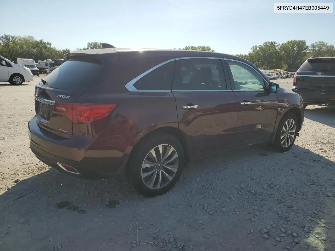 2014 Acura Mdx Technology VIN: 5FRYD4H47EB005449 Lot: 73695394